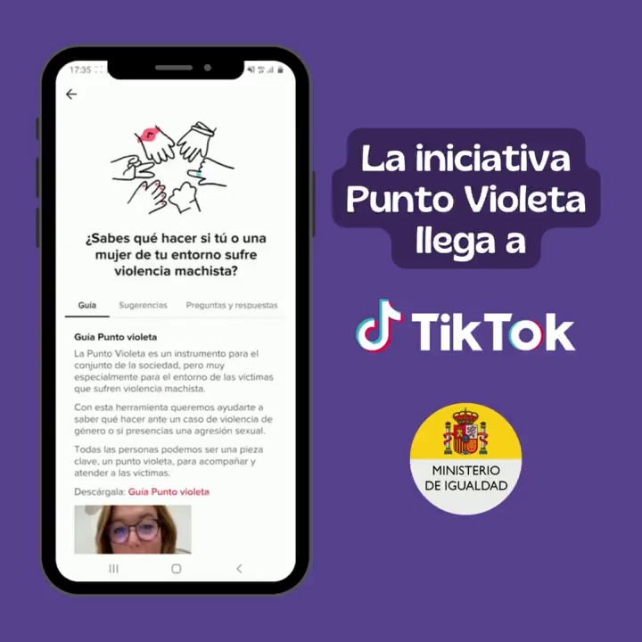 Iniciativa Punto Violeta TikTok del Ministerio de Igualdad